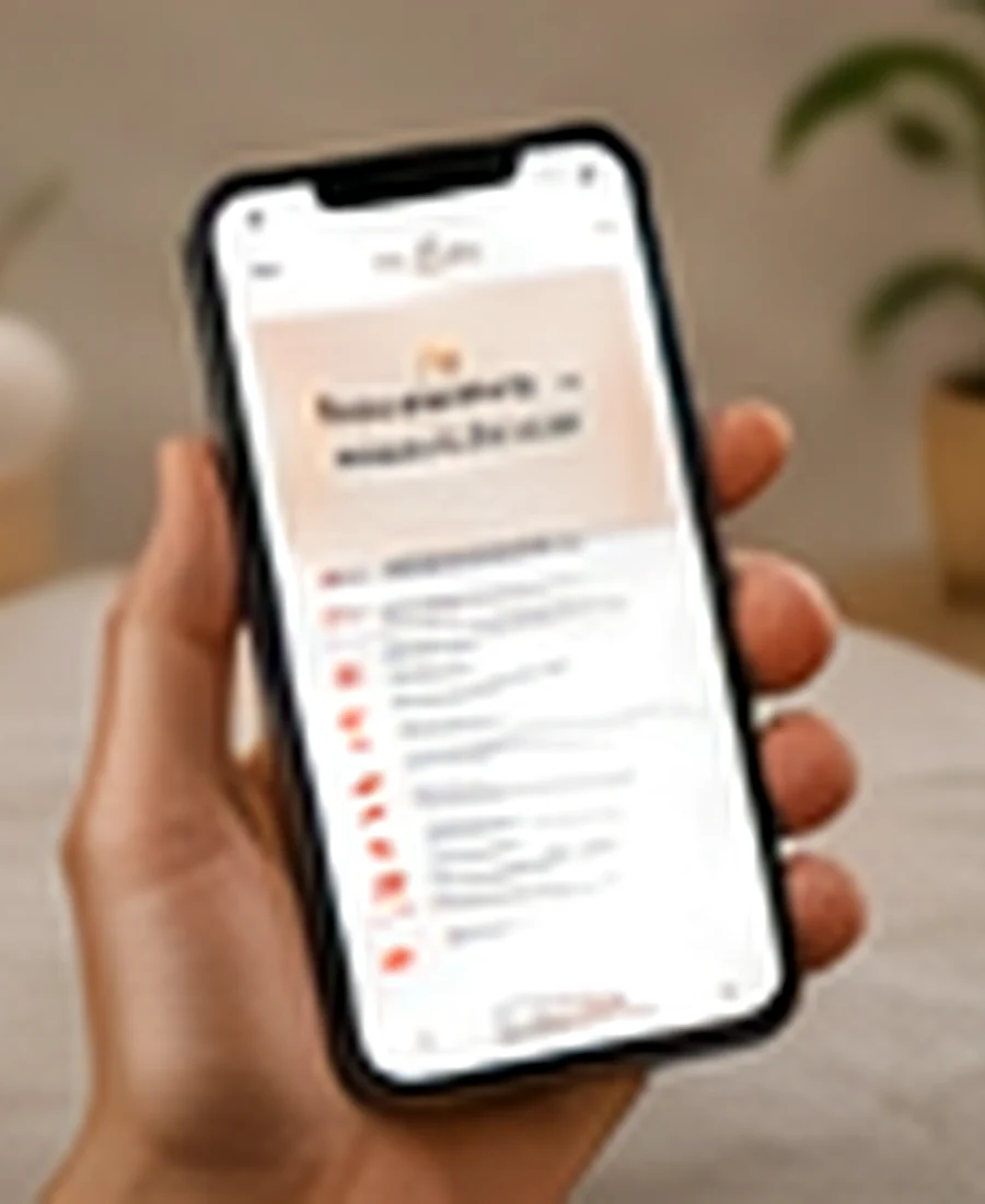 Digital QR guest guide on a mobile hospitality screen